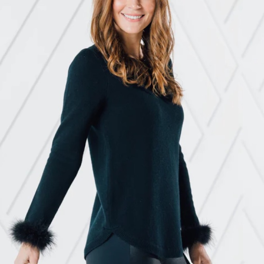 STS Sweater with faux fur sleeves